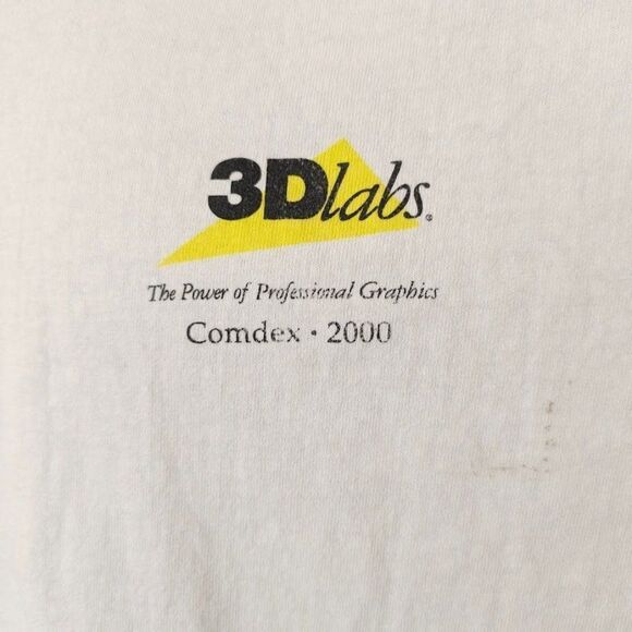 Vintage 3Dlabs Comdex T Shirt Mens Size XL Y2K 2000 Computing Tech Graphics Card - Picture 3 of 6